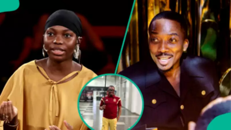 Taaooma Kneels to Greet Bovi and Julius Agwu at Humour Awards, Trends Online