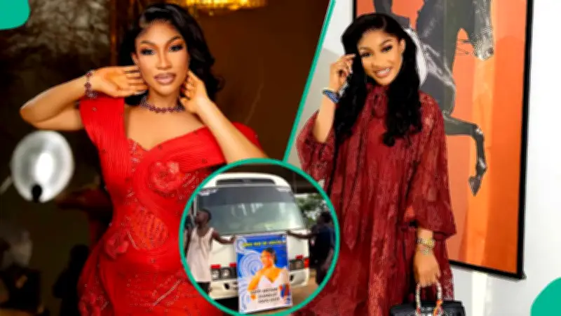 Tonto Dikeh's Fan Organises Free Buses in Abuja for Her Birthday, She Reacts