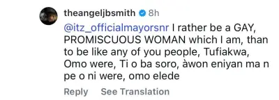 Angel Smith Faces Backlash Over Comments on Baba Ijesha's Pregnancy News