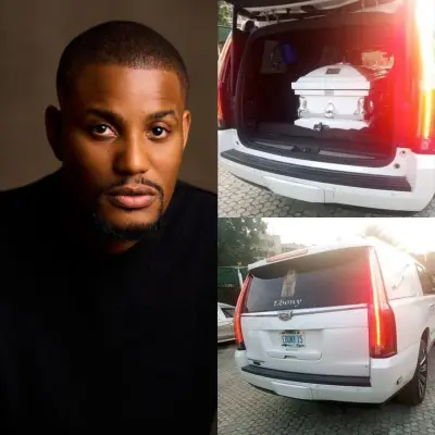 IK Ogbonna Leads Mourners as Alex Ekubo's Body Arrives Hometown Arochukwu for Funeral