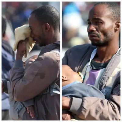 Malawian father weeps at South Africa relocation site amid repatriation