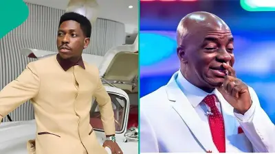 Moses Bliss' Swift Kneel to Bishop Oyedepo Sparks Online Controversy