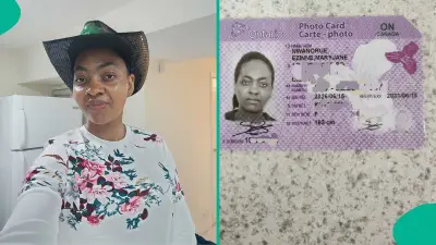 Nigerian Mum of 3 in Canada Celebrates First Valid ID Card, Hails God