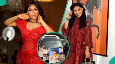 Tonto Dikeh's Fan Organises Free Buses in Abuja for Her Birthday, She Reacts