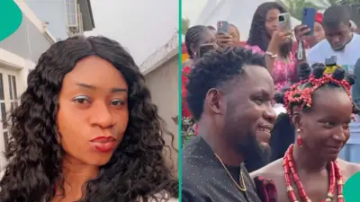 Woman Breaks Silence on Age of Mark Angel's New Wife, Reactions Trail Post