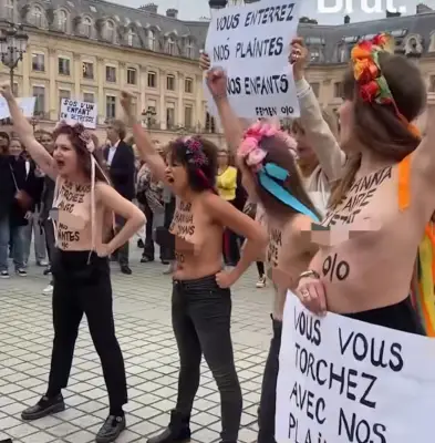 Women in Paris Strip to Protest After Murder of 11-Year-Old Girl