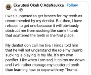 33-Year-Old Woman Reveals She Still Sucks Her Thumb, Seeks Help to Stop