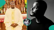 Catholic Priest Reacts to Wife's Calm Demeanour at Alexx Ekubo's Burial