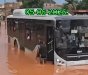 Flood traps commuters in bus on Enugu road after heavy rain