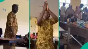 FUOYE Lecturer Kneels and Prays for Students After Surprise Gifts in Class