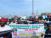 TIB Movement Protests in Ibadan Over Abduction of Pupils, Teachers