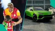 Victor Osimhen Spotted in Lagos With Luxury Convoy of Lamborghini, Rolls-Royce, Tesla