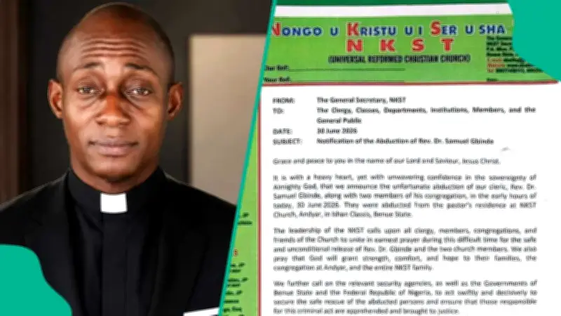 Benue Pastor, 2 Church Members Kidnapped: NKST Church Confirms Abduction