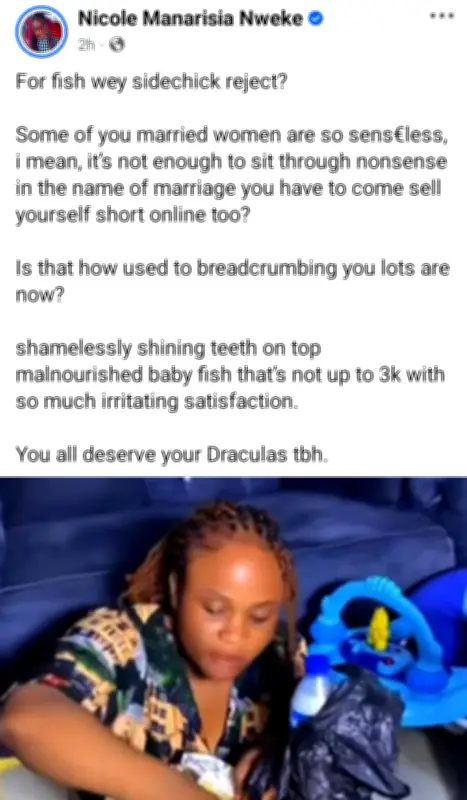 Nigerian Lady Slams Married Women Over Bare Minimum Praises