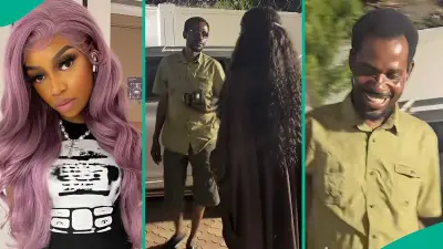 Nigerian Lady Surprises Dad Who Sponsored Her to China 8 Years Ago
